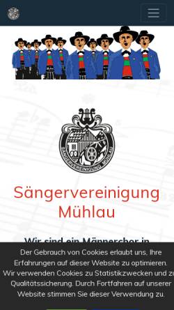 Vorschau der mobilen Webseite www.muehlauer-saenger.at, Mühlauer Sänger