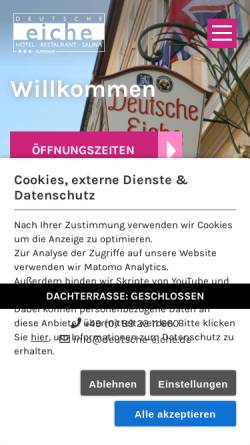 Vorschau der mobilen Webseite www.deutsche-eiche.de, Deutsche Eiche