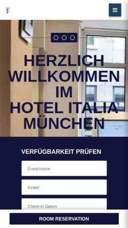 Vorschau der mobilen Webseite www.hotelitalia.de, Hotel Italia