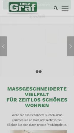 Vorschau der mobilen Webseite holz-graf.at, Holz Graf GmbH