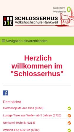 Vorschau der mobilen Webseite www.schlosserhus.at, Volkshochschule Rankweil