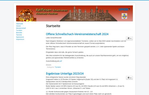 Vorschau von www.koemau.at, Schachverein Raika Kötschach-Mauthen