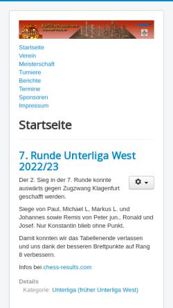 Vorschau der mobilen Webseite www.koemau.at, Schachverein Raika Kötschach-Mauthen
