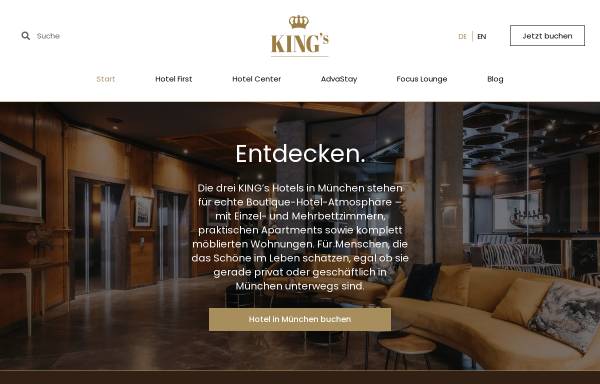 Vorschau von www.kingshotels.de, King's Hotels