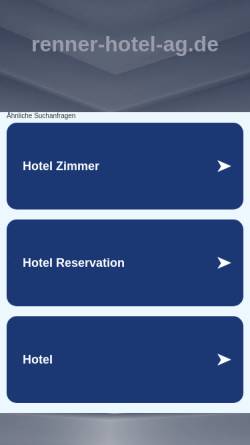 Vorschau der mobilen Webseite www.renner-hotel-ag.de, Renner Hotel AG