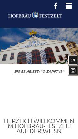 Vorschau der mobilen Webseite www.hb-festzelt.de, Hofbräu Festzelt