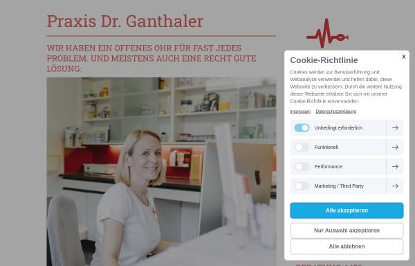 Vorschau von www.ganthaler.com, Praxis Dr. Ganthaler