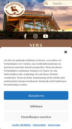 Vorschau der mobilen Webseite wildstuben.de, Wildstuben Festzelt