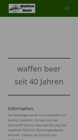 Vorschau der mobilen Webseite www.waffen-beer.at, Waffen Beer