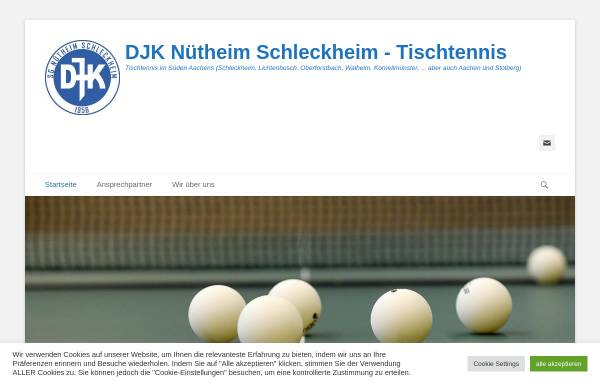 Vorschau von www.nuetheim-schleckheim.de, DJK Nütheim Schleckheim Tischtennisabteilung