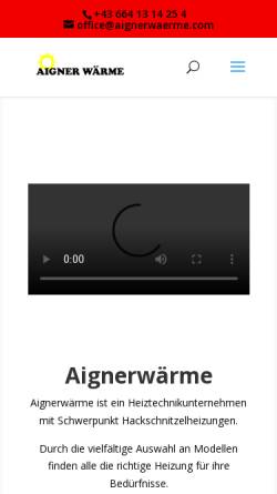 Vorschau der mobilen Webseite aignerwaerme.com, Aigner Wärme
