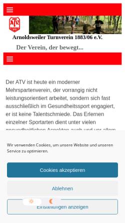 Vorschau der mobilen Webseite www.atv1883.de, TV Arnoldsweiler 1883/06 e.V.