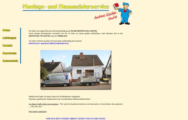 Vorschau von www.montage-hausmeisterservice.de, Montage- und Hausmeisterservice - Andreas Günther
