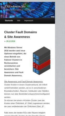 Vorschau der mobilen Webseite www.cluadmin.de, Cluadmin.de