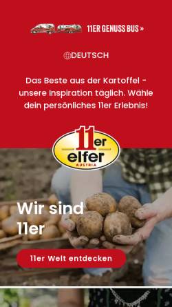Vorschau der mobilen Webseite www.11er.at, 11er Nahrungsmittel GmbH
