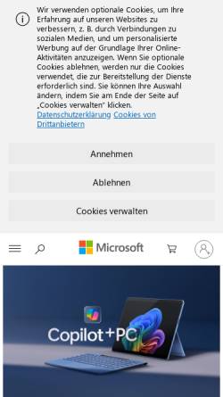 Vorschau der mobilen Webseite www.microsoft.com, Microsoft Deutschland GmbH