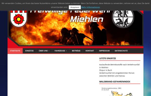 Vorschau von feuerwehr-miehlen.de, Freiwillige Feuerwehr Miehlen