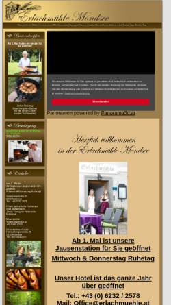 Vorschau der mobilen Webseite www.erlachmuehle.at, Erlachmühle