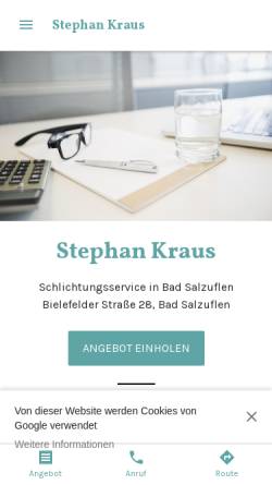 Vorschau der mobilen Webseite stephan-kraus-unternehmensberater.business.site, SFF Management+Consulting, Inh. Stephan Kraus