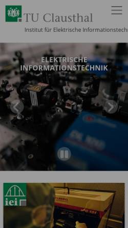 Vorschau der mobilen Webseite www.iei.tu-clausthal.de, Institut für Elektrische Informationstechnik