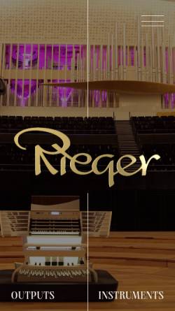 Vorschau der mobilen Webseite www.rieger-orgelbau.com, Rieger Orgelbau