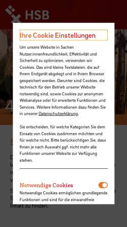 Vorschau der mobilen Webseite www.hs-bremen.de, Institut für Experimentelle Statik (IFES) der Hochschule Bremen