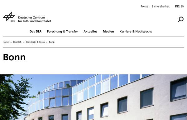 Vorschau von www.dlr.de, DLR - Bonn-Oberkassel