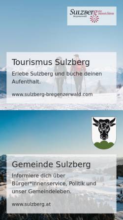 Vorschau der mobilen Webseite www.sulzberg.at, Sulzberg - Kommunal