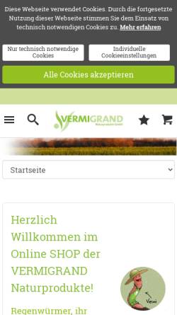 Vorschau der mobilen Webseite www.regenwurmfarm.at, Regenwurmfarm und Biobauer Alfred Grand