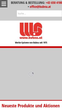 Vorschau der mobilen Webseite www.bubna.at, Werbegestaltung Bubna