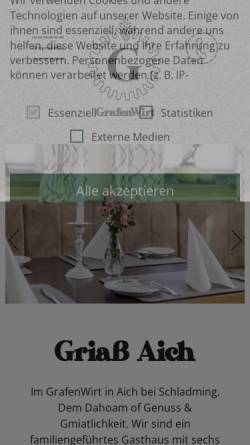 Vorschau der mobilen Webseite www.grafenwirt.at, Dorfgasthof 