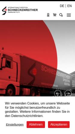 Vorschau der mobilen Webseite www.schneckenreither.com, Schneckenreither