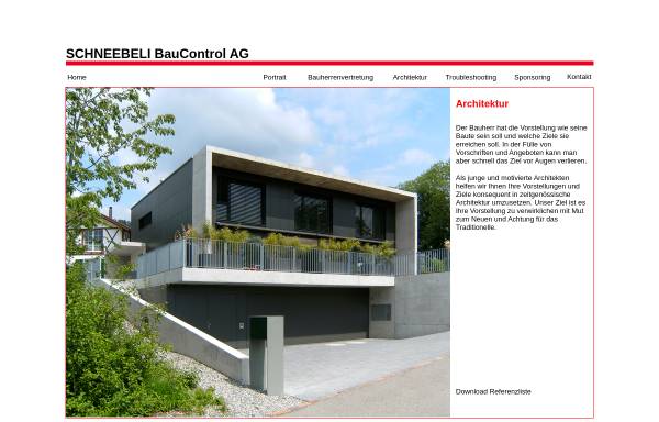 Vorschau von www.schneebelibaucontrol.ch, Schneebeli BauControl AG
