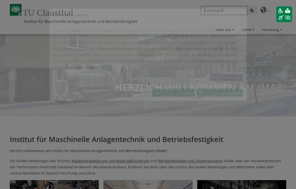 Vorschau von www.imab.tu-clausthal.de, Institut für Maschinelle Anlagentechnik und Betriebsfestigkeit der TU Clausthal