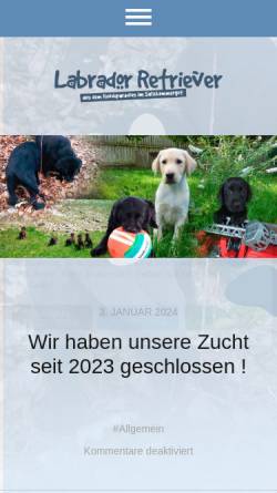 Vorschau der mobilen Webseite rassehundezucht.at, Hundezucht Pichler