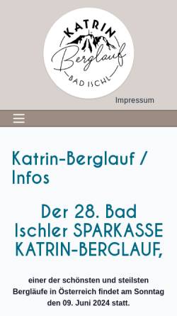 Vorschau der mobilen Webseite www.katrinberglauf.at, Katrinberglauf in Bad Ischl