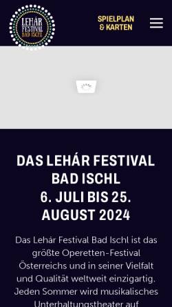 Vorschau der mobilen Webseite www.leharfestival.at, Lehar-Festival