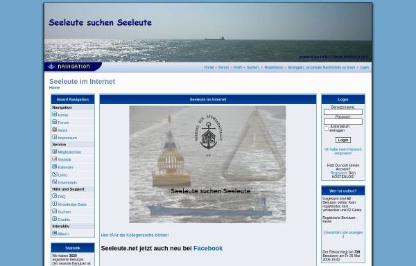 Vorschau von www.seeleute.net, Seeleute im Internet