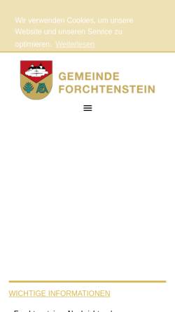 Vorschau der mobilen Webseite www.forchtenstein.at, Forchtenstein