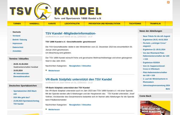 Vorschau von www.tsvkandel.de, TSV Kandel