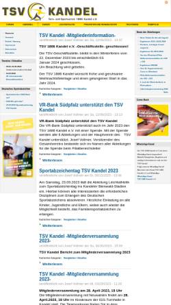 Vorschau der mobilen Webseite www.tsvkandel.de, TSV Kandel