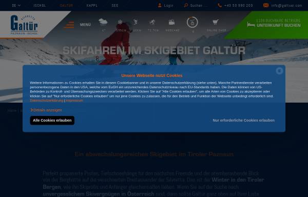 Vorschau von www.bergbahnen-galtuer.at, Bergbahnen Silvretta Galtür