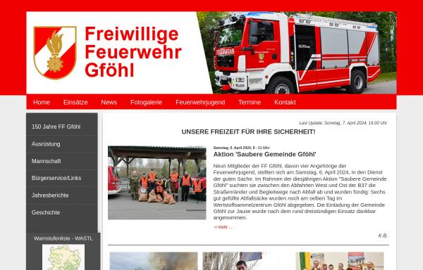 Vorschau von www.feuerwehr.gfoehl.at, Freiwillige Feuerwehr Gföhl