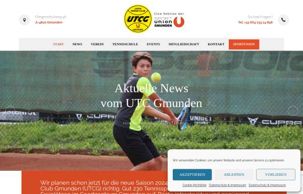 Vorschau von www.utcg.at, Union Tennis Club Gmunden