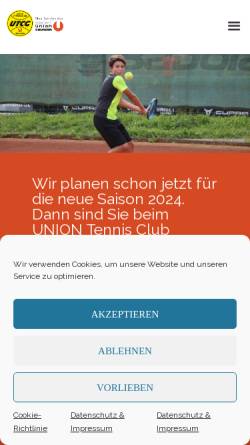 Vorschau der mobilen Webseite www.utcg.at, Union Tennis Club Gmunden
