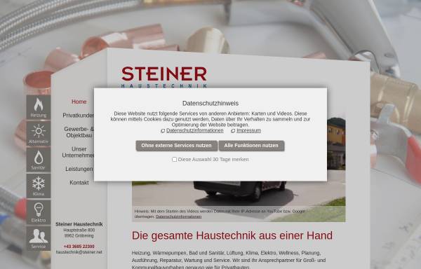 Vorschau von www.steiner.net, Haustechnik Steiner