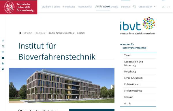 Vorschau von www.tu-braunschweig.de, Institut für Bioverfahrenstechnik