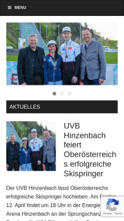 Vorschau der mobilen Webseite www.schiclub.at, UVB Hinzenbach
