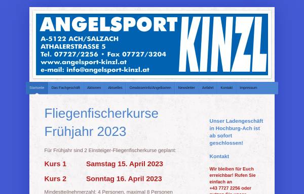 Vorschau von www.angelsport-kinzl.at, Angelsport Kinzl