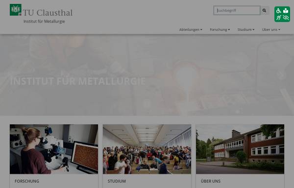 Vorschau von www.imet.tu-clausthal.de, Institut für Metallurgie, TU-Clausthal